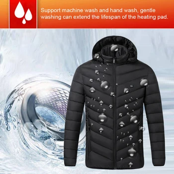 Куртки с подогревом для мужчин и женщин, зимнее пальто с электрическим подогревом, которое можно стирать с 2 Зонами нагрева и 3 Уровнями нагрева для холодной погоды
