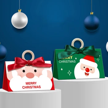 Бумажная упаковочная коробка с Рождеством, Подарочная коробка Санта-Клауса, с Новым годом, коробка шоколадных конфет, принадлежности для вечеринок