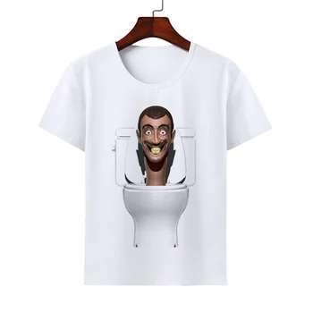 Летние футболки для мальчиков Skibidi Toilet С Забавным Принтом Персонажей Аниме, Футболки для Косплея, Молодежные мужские Футболки с изображением Титана Спикермана