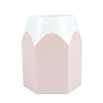 Большая подставка для карандашей, ваза для кистей для макияжа, Креативный держатель для ручек, Аккуратное хранение канцелярских принадлежностей на столе (розовый)