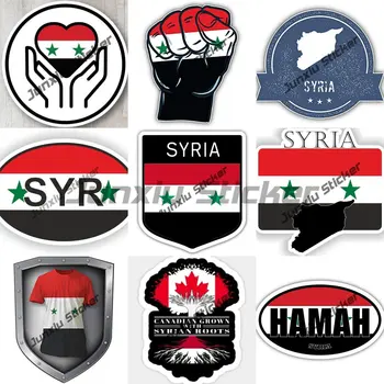 СИРИЯ Код Страны SYR SY Наклейка с Флагом Сирия Мировой Флаг Кулак Наклейки Наклейки для Украшения Автомобиля Rv Эмблема Наклейки