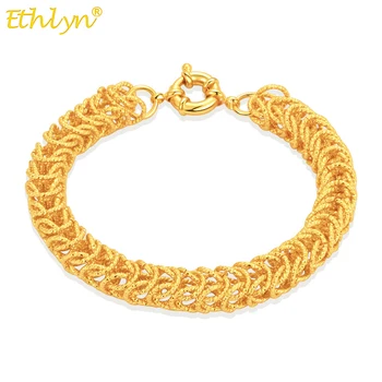 Ethlyn Высококачественный браслет золотого цвета для мужчин, ювелирные изделия в стиле хип-хоп, рок, MY241