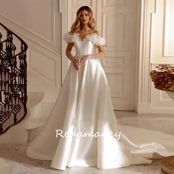 Классические изысканные свадебные платья Redamancy, Свадебные платья для влюбленных 2024, Атласные халаты трапециевидной формы для официальных вечеринок, роскошные Vestidos De