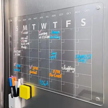 Полезная доска для стирания календаря, без следов, компактный Легкий холодильник, Акриловый Магнитный календарь на месяц и неделю