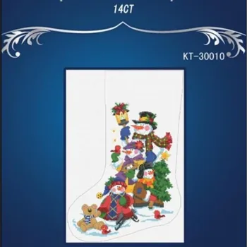 Рождественская Картина Sock3th Style Dimensions, Наборы для Вышивания Крестиком на Белом Холсте, Набор для Рукоделия, Вышивка своими руками, Домашний Декор, 14 Карат