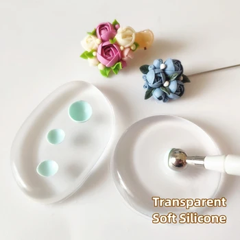 Мягкая силиконовая прокладка, подходящая для изготовления миниатюрных цветов из глины или сережек 