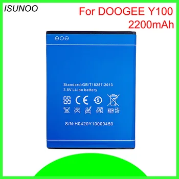 ISUNOO 5 шт./лот Замена аккумулятора для DOOGEE Valencia 2 Y100 Аккумулятор для DOOGEE Y100 Pro Batterie Bateria Аккумулятор 2200 мАч