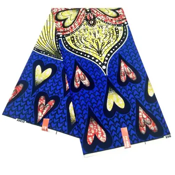 Африканская полиэфирная ткань с восковым принтом из Анкары, 100% полиэфирные швейные ткани для женского платья 