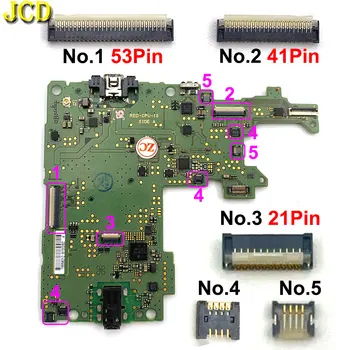 JCD 4Pin 21Pin 41Pin 53Pin Разъем FPC Материнская Плата ЖК-Дисплей Экран Дисплея Гибкий Кабель Клип Ленточный Разъем Для Нового 3DS LL XL