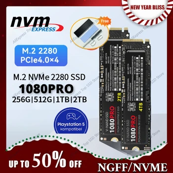 1080PRO M.2 NVMe PCIe4.0 Ssd Жесткий диск 256 ГБ 512 ГБ 1 ТБ 2 ТБ M.2 NVMe SSD Внутренний Жесткий диск Твердотельный Накопитель Для Настольных ПК Ноутбук/PS5