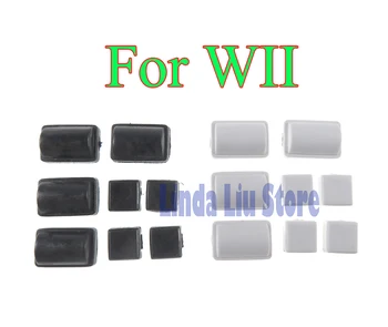 10 комплектов Белый Черный Сменный корпус Нескользящие накладки для ног Нижняя крышка для Wii Резиновые накладки для ног Резиновая накладка