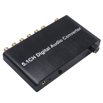 5.1-Канальный цифровой аудиоконвертер-декодер SPDIF Коаксиальный к RCA DTS AC3 HDTV для усилителя звуковой панели