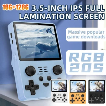 Ретро игровая консоль RGB20S 16G + 128G с 3,5-дюймовым IPS экраном Портативная игровая консоль с открытым исходным кодом
