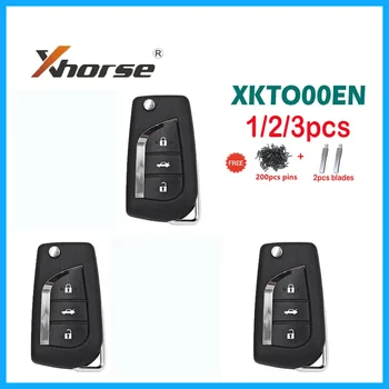 1/2/3шт Xhorse XKTO00EN Автомобильный Дистанционный Ключ 3 Кнопки Универсальный Проводной Дистанционный Ключ для Toyota для VVDI Mini Key Tool Английская Версия