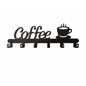 Держатель кофейной кружки Настенный декор кофейного бара Стойка для кофейных чашек вмещает кофейную вывеску Вешалка для кружек Стойка для кофейных кружек