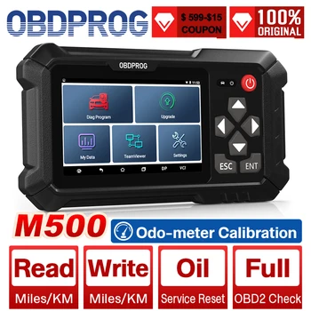 OBDPROG M500 Car Cluster Инструменты калибровки OBD2 Диагностики, Инструмент сброса масла, Инструмент регулировки, Считыватель кодов, Инструмент диагностики автомобиля