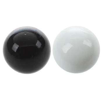 20 Шт стеклянных шариков 16 мм, Стеклянные шарики для украшения, цветные Наггетсы, игрушка, 10 шт Черный и 10 шт белый