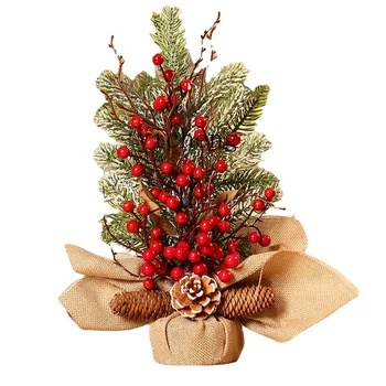 YY Рождественский бонсай, маленькая мини-рождественская елка в скандинавском стиле из полиэтилена, 40 см, мини-Рождественская елка