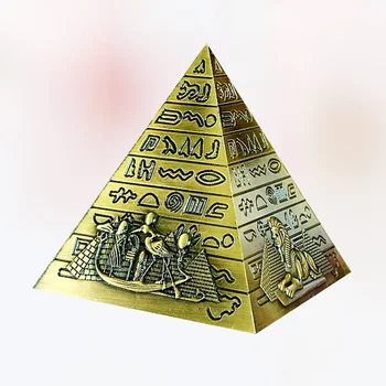 Фигурка египетских пирамид, настольная статуя, модель пирамиды для домашнего офиса, украшение здания для друзей, сувенир (бронза)