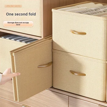 Новый ящик для хранения Бытовой Гардероб Многослойная Коробка для отделки Одежды Брюки Тканевый ящик Складной Ящик для хранения одежды