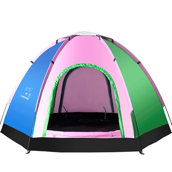 Портативная Двухслойная Непромокаемая Палатка Barraca De Acampamento UV на 5-8 Человек, Полностью Автоматическая Ультрапортативная Складная Палатка для Пеших прогулок