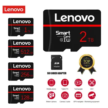 Lenovo 2TB Class 10 Высокоскоростная SD-Карта Памяти 128 ГБ Micro TF SD-Карта 512 ГБ Водонепроницаемая Карта Памяти Для Цифровой Камеры Телефона