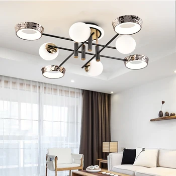 Скандинавская люстра для спальни, столовой, гостиной, современный светодиодный потолочный светильник, люстра для домашнего освещения