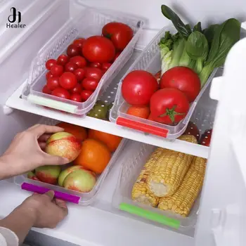 Ящик для хранения холодильника, Лоток, Корзина для хранения Кухонного холодильника, Пластиковая корзина для хранения продуктов, ящик для хранения овощей и фруктов