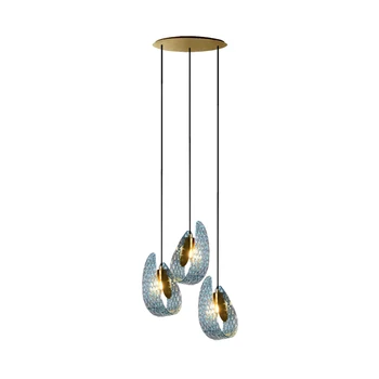 Голубой океан, постмодернистский декор для дома 2023, модные подвесные светильники, подвесной светильник Lampen для столовой