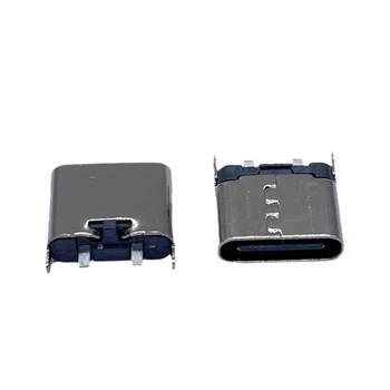 Micro USB 2Pin 180-Градусный Разъем DIP Type C Разъем USB 3.1 Type-C Женский Разъем Питания Док-Станция Для Порта Зарядки Мобильного Телефона
