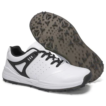 Унисекс Летняя новая мужская обувь для гольфа из сетки Flyknit, легкая и дышащая обувь для гольфа с вращающимся шнурком