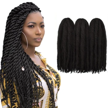 Black Star Spring Twist Hair Marley Twist Плетение Волос Синтетическое Наращивание Волос Для Женщин (18 дюймов, 3шт)