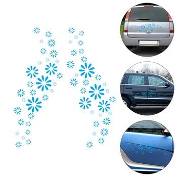 Наклейка на автомобиль: Автомобильное лобовое стекло, Окно, дверь, Боковой бампер, мультяшные наклейки с травой, кузов грузовика, синий 2 шт.