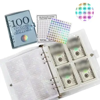 Система конвертов для экономии денег 100-дневные конверты Money Saving Challenge Веселая и простая папка для пар