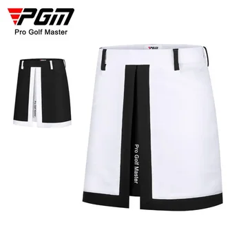 Женская юбка для гольфа PGM, спортивная юбка для девочек с разрезом и подкладкой против пятен, женская одежда для гольфа XS-XL QZ079, НОВИНКА