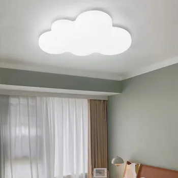 Современная люстра полного спектра Потолочный светильник для спальни Креативный акриловый светодиодный Защита для глаз для детской комнаты Декор в виде светового облака для гостиной