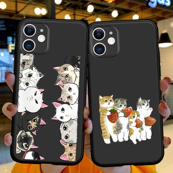 Мультяшное милое животное кошка мягкий силиконовый Чехол Для Телефона tpu Чехол для iPhone 14 13 12 Pro Max SE 2020 Plus XS XR 11 Pro Max Чехол Для Телефона