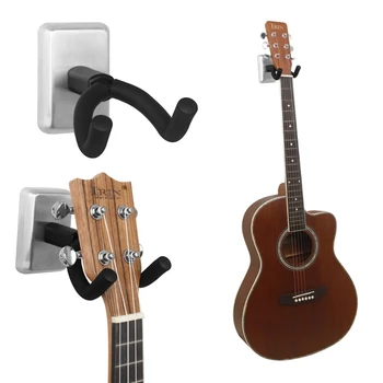Кронштейн для подвешивания гитары на металлической основе подходит для гитар, баса, мандолины, банджо, гавайской гитары