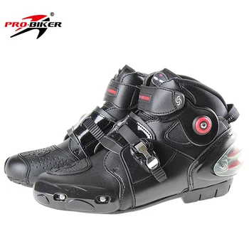 Высококачественные Гоночные Ботинки PRO-BIKER A9003 Для езды на мотоцикле С Высокими щиколотками, Байкерские Кожаные Ботинки Для Мотокросса, Обувь для верховой езды на мотоцикле