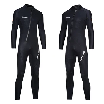 Новый 2 мм неопреновый гидрокостюм, мужской модный цельный гидрокостюм с длинным рукавом, передняя молния, защита от тепла и холода, гидрокостюм для подводного плавания и серфинга 2023