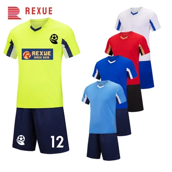 Детский быстросохнущий комплект футбольной формы из 2 предметов, изготовленный на заказ мужской Дышащий комплект футбольной тренировочной формы для клуба, летняя одежда из двух предметов