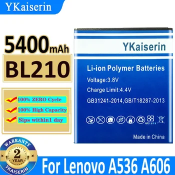 5400 мАч YKaiserin Батарея BL-210 Для Lenovo A536 A606 A656 S820 S820E A750E A770E A656 A766 A658T S650 A398T A828t Bateria