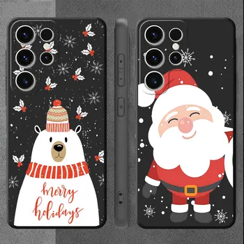 Чехол Merry Christmas Coque Case для Oneplus 9 Pro 10 Pro 7 Ace Pro Nord N10 5G N20 N30 CE 8 8T 7T Nord 2 5G 11 Черный Мягкий