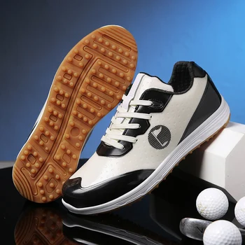 2023 Мужская обувь для гольфа, женские складные износостойкие кожаные кроссовки, качественные профессиональные кроссовки для гольфа chameleon для мужчин