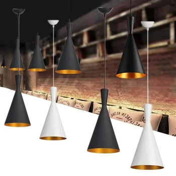 Современная люстра Металлическая Винтажный декор в стиле ретро Подвесной светильник Абажуры для гостиной, кафе, учебы