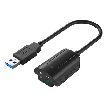 Адаптер звуковой карты USB 7.1 Виртуальный канал С кабельным микрофоном Интерфейс 3,5 мм Звуковые карты