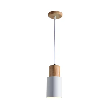 Маленькая люстра Цилиндрическая люстра Macaron Потолочный светильник в скандинавском стиле с абажуром Macaron, белый (без лампы накаливания)