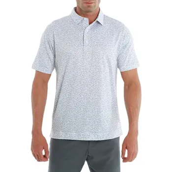 Мужская летняя одежда для гольфа с гравийным рисунком, поло для гольфа, классическая быстросохнущая футболка с принтом, впитывающая влагу, короткий рукав, Быстросохнущая футболка с принтом