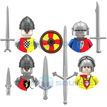 Средневековый Великий меч, Палаш, пехотное мачете, Воин, модельные блоки, MOC, Набор кирпичей, Подарки, Игрушки для детей