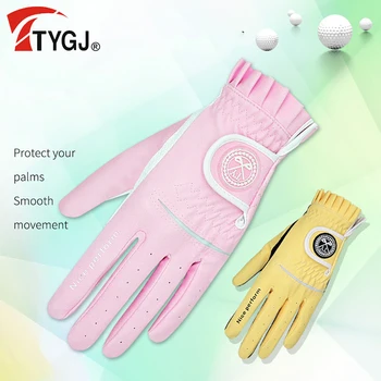 Женские перчатки для гольфа из ткани из микрофибры, дышащие нескользящие перчатки, тренировочные перчатки для игры в гольф, размер 18-21 ярд, 1 пара